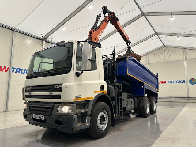 DAF CF75 310 6×4 Steel Tipper Grab Manual