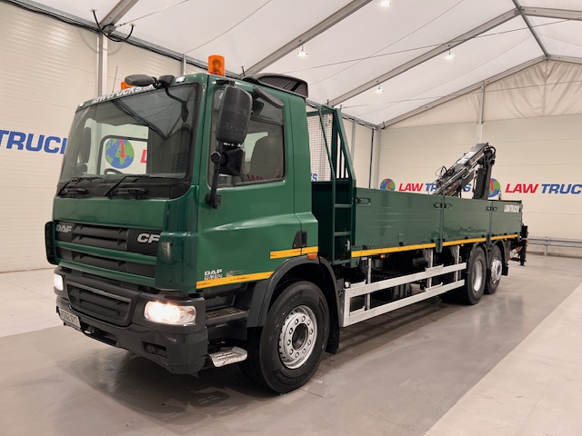 DAF CF75 310 6×2 Day Cab Dropside Crane
