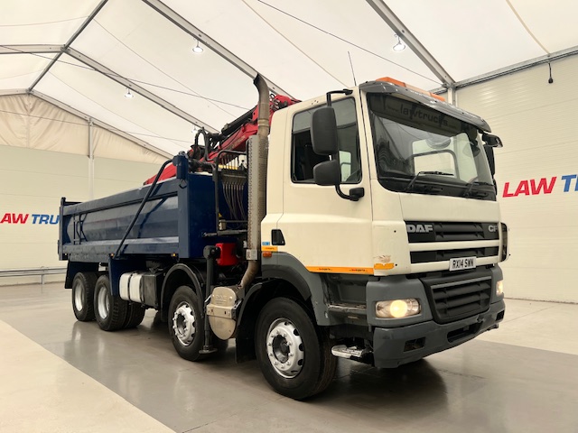 DAF CF85 410 8×4 Day Cab Steel Tipper Grab