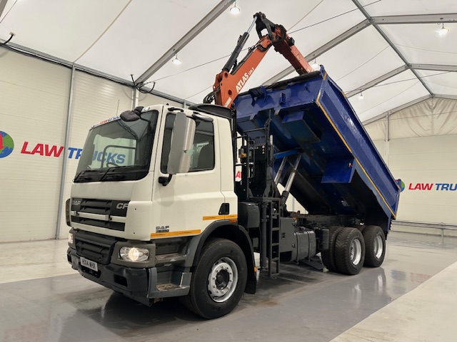 DAF CF75 310 6×4 Steel Tipper Grab Manual