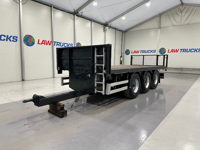 Montracon Tri Axle Flatbed Drawbar Trailer