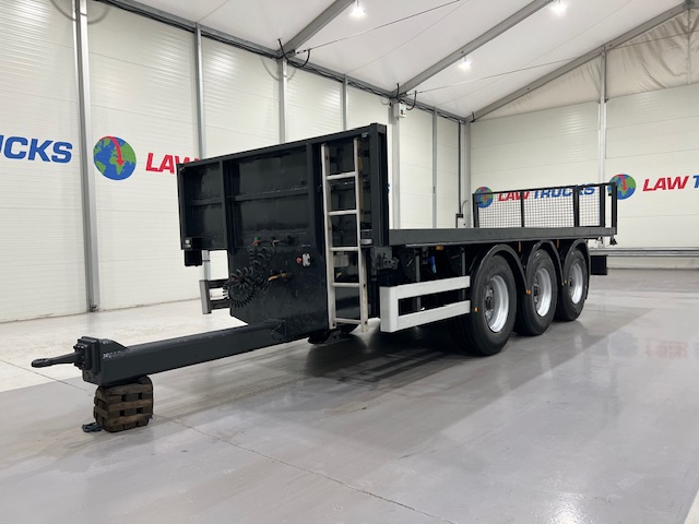 Montracon Tri Axle Flatbed Drawbar Trailer