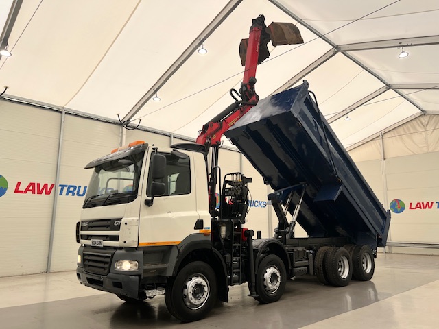 DAF CF85 410 8×4 Day Cab Steel Tipper Grab