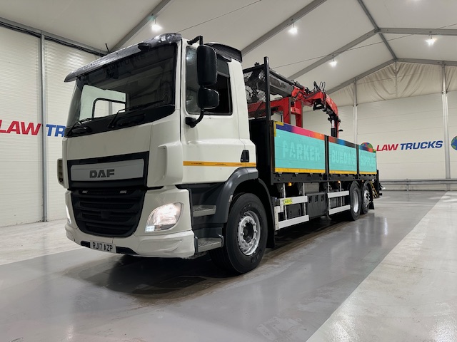 DAF CF 370 6×2 Rear Lift Dropside Brick Grab Manual