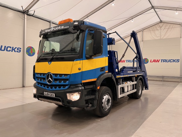Mercedes Arocs 1824 Day Cab Skip Loader