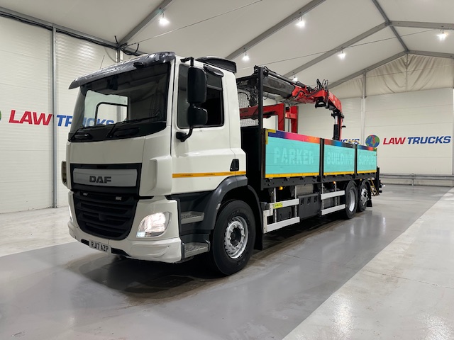 DAF CF 370 6×2 Rear Lift Dropside Brick Grab Manual