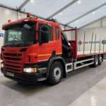 Scania P280 6×2 Rear Lift Flatbed with Crane - thumbnail