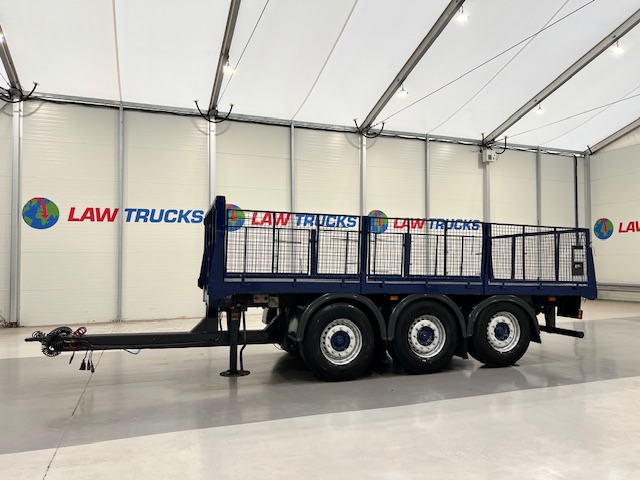Wheelbase Tri Axle Flatbed Drawbar Trailer