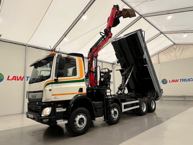 DAF CF 400 8×4 Day Cab Steel Tipper Grab