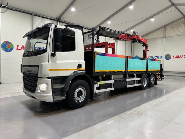 DAF CF 370 6×2 Rear Lift Dropside Brick Grab Manual