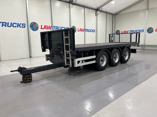 Montracon Tri Axle Flatbed Drawbar Trailer