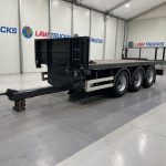 Montracon Tri Axle Flatbed Drawbar Trailer - thumbnail