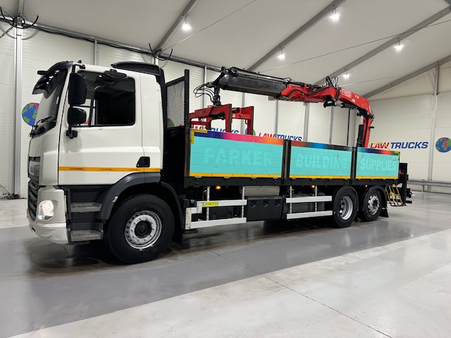 DAF CF 370 6×2 Rear Lift Dropside Brick Grab Manual