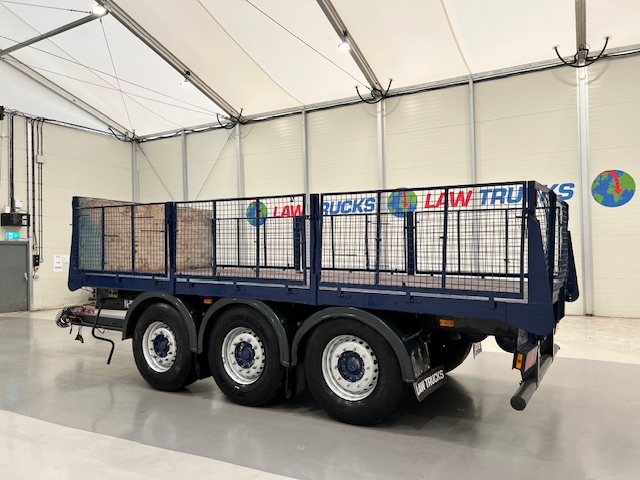 Wheelbase Tri Axle Flatbed Drawbar Trailer