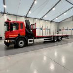 Scania P280 6×2 Rear Lift Flatbed with Crane - thumbnail