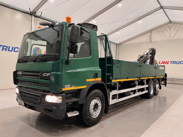 DAF CF75 310 6×2 Day Cab Dropside Crane