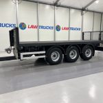 Montracon Tri Axle Flatbed Drawbar Trailer - thumbnail