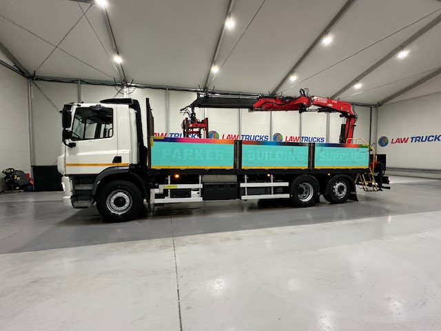 DAF CF 370 6×2 Rear Lift Dropside Brick Grab Manual