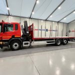 Scania P280 6×2 Rear Lift Flatbed with Crane - thumbnail