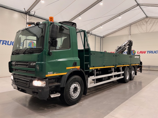 DAF CF75 310 6×2 Day Cab Dropside Crane