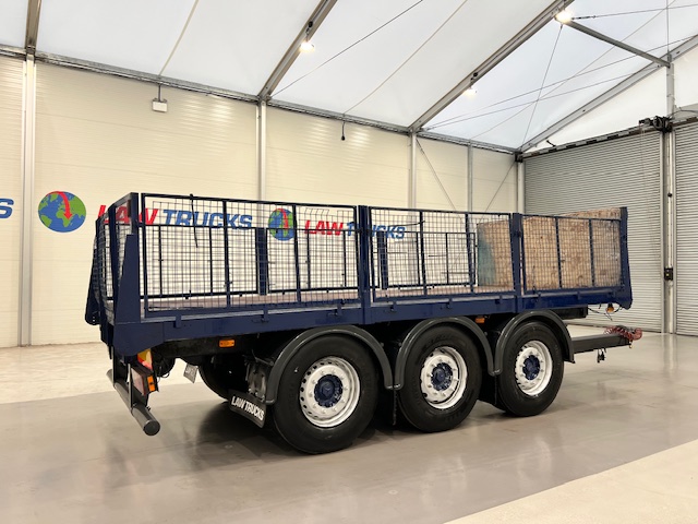 Wheelbase Tri Axle Flatbed Drawbar Trailer