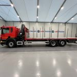 Scania P280 6×2 Rear Lift Flatbed with Crane - thumbnail