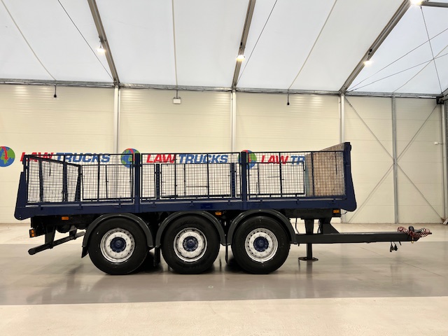 Wheelbase Tri Axle Flatbed Drawbar Trailer