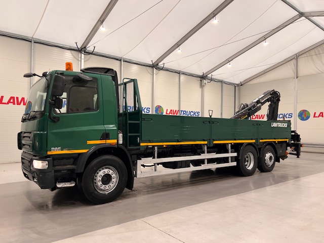 DAF CF75 310 6×2 Day Cab Dropside Crane