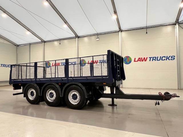 Wheelbase Tri Axle Flatbed Drawbar Trailer