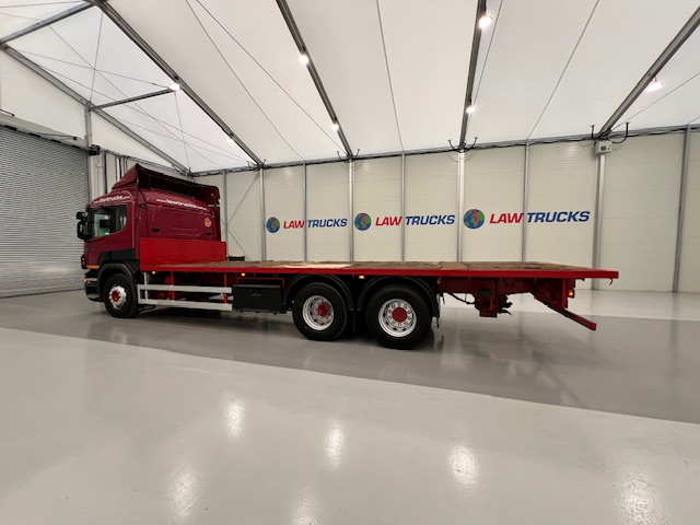 Scania P380 6×2 10 Tyre Rear Lift Sleeper Cab Flatbed