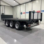 Montracon Tri Axle Flatbed Drawbar Trailer - thumbnail