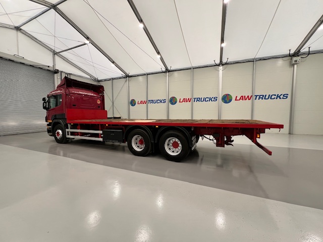 Scania P380 6×2 10 Tyre Rear Lift Sleeper Cab Flatbed
