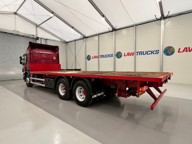 Scania P380 6×2 10 Tyre Rear Lift Sleeper Cab Flatbed