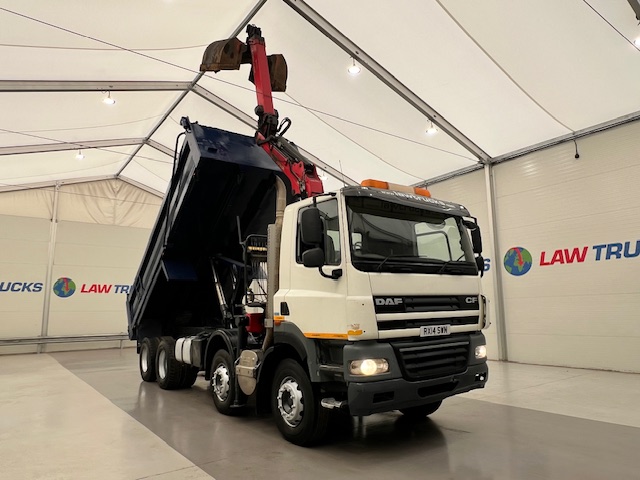 DAF CF85 410 8×4 Day Cab Steel Tipper Grab
