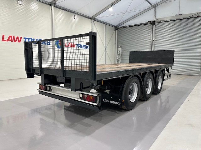 Montracon Tri Axle Flatbed Drawbar Trailer