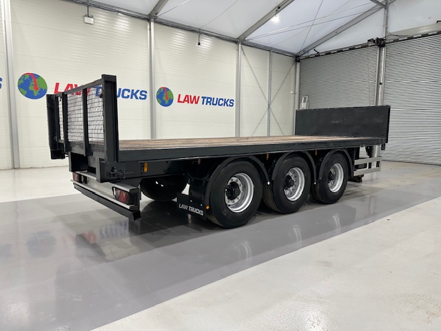 Montracon Tri Axle Flatbed Drawbar Trailer