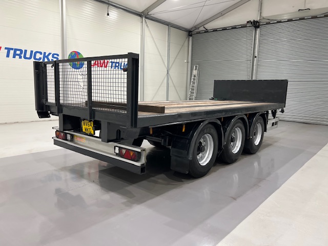 Montracon Tri Axle Flatbed Drawbar Trailer