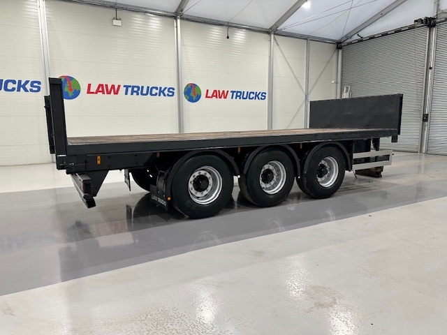 Montracon Tri Axle Flatbed Drawbar Trailer