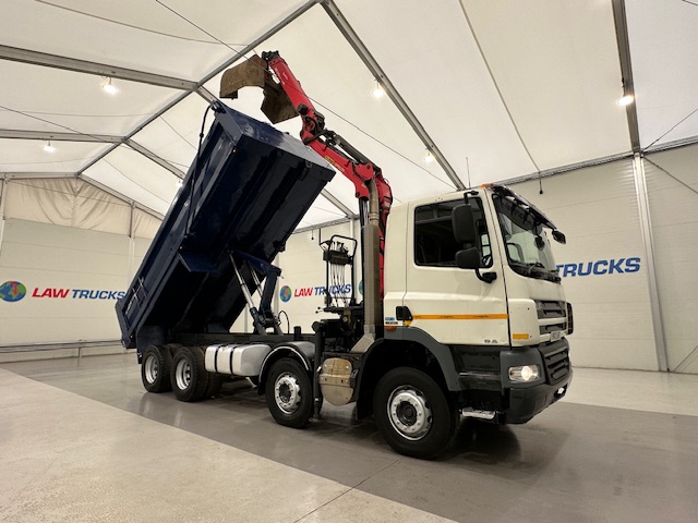 DAF CF85 410 8×4 Day Cab Steel Tipper Grab