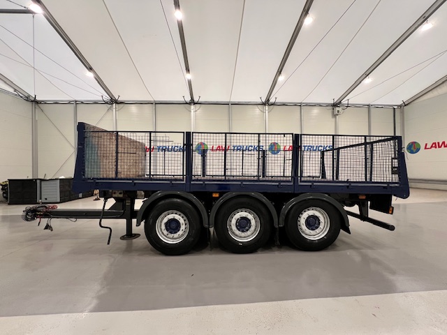 Wheelbase Tri Axle Flatbed Drawbar Trailer