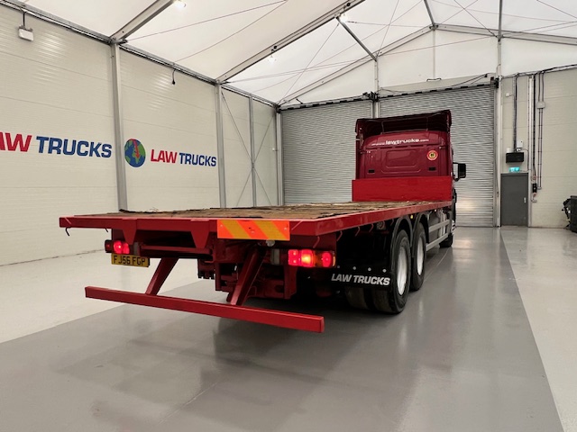 Scania P380 6×2 10 Tyre Rear Lift Sleeper Cab Flatbed