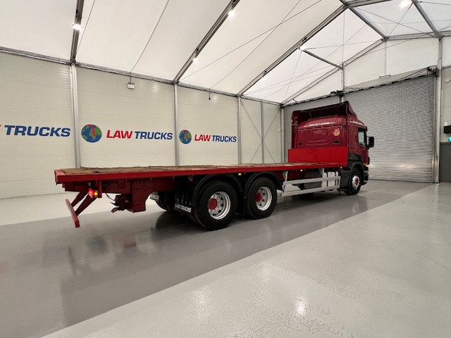 Scania P380 6×2 10 Tyre Rear Lift Sleeper Cab Flatbed