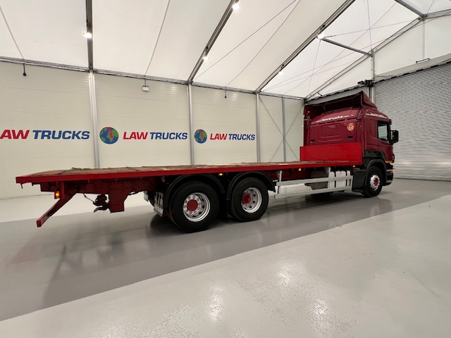 Scania P380 6×2 10 Tyre Rear Lift Sleeper Cab Flatbed