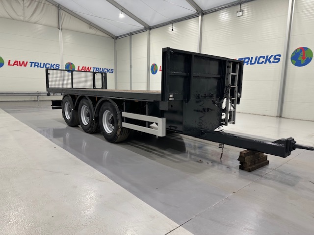 Montracon Tri Axle Flatbed Drawbar Trailer