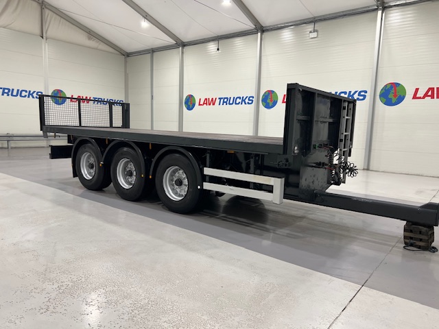 Montracon Tri Axle Flatbed Drawbar Trailer