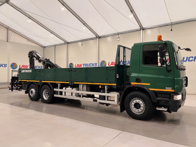 DAF CF75 310 6×2 Day Cab Dropside Crane