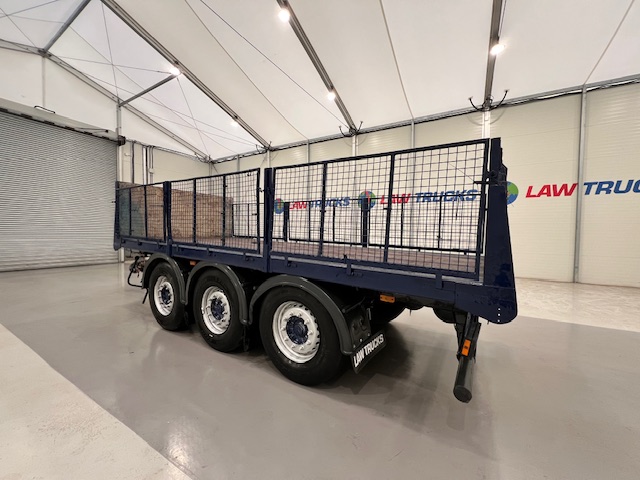 Wheelbase Tri Axle Flatbed Drawbar Trailer