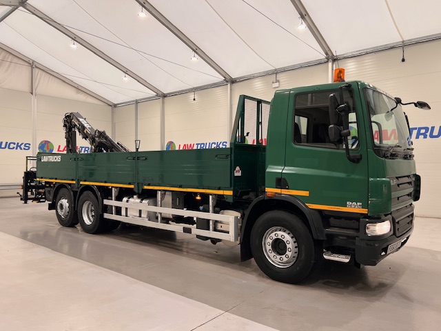 DAF CF75 310 6×2 Day Cab Dropside Crane