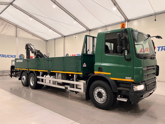DAF CF75 310 6×2 Day Cab Dropside Crane