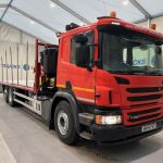Scania P280 6×2 Rear Lift Flatbed with Crane - thumbnail